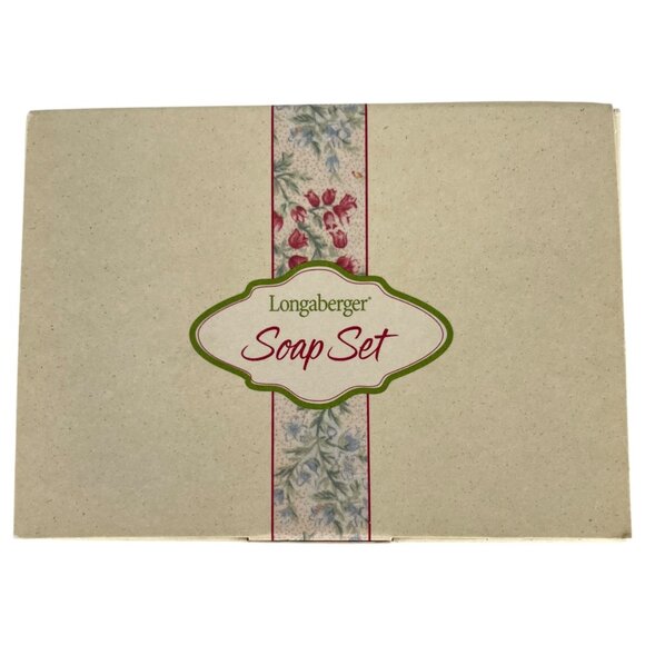 Longaberger 2001 Vintage Mothers Day Blossom Soap Set Floral Design Original Box - Picture 2 of 11